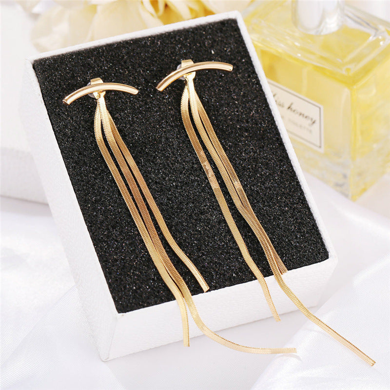 Diamond Pearl Butterfly Earrings Long Tassel