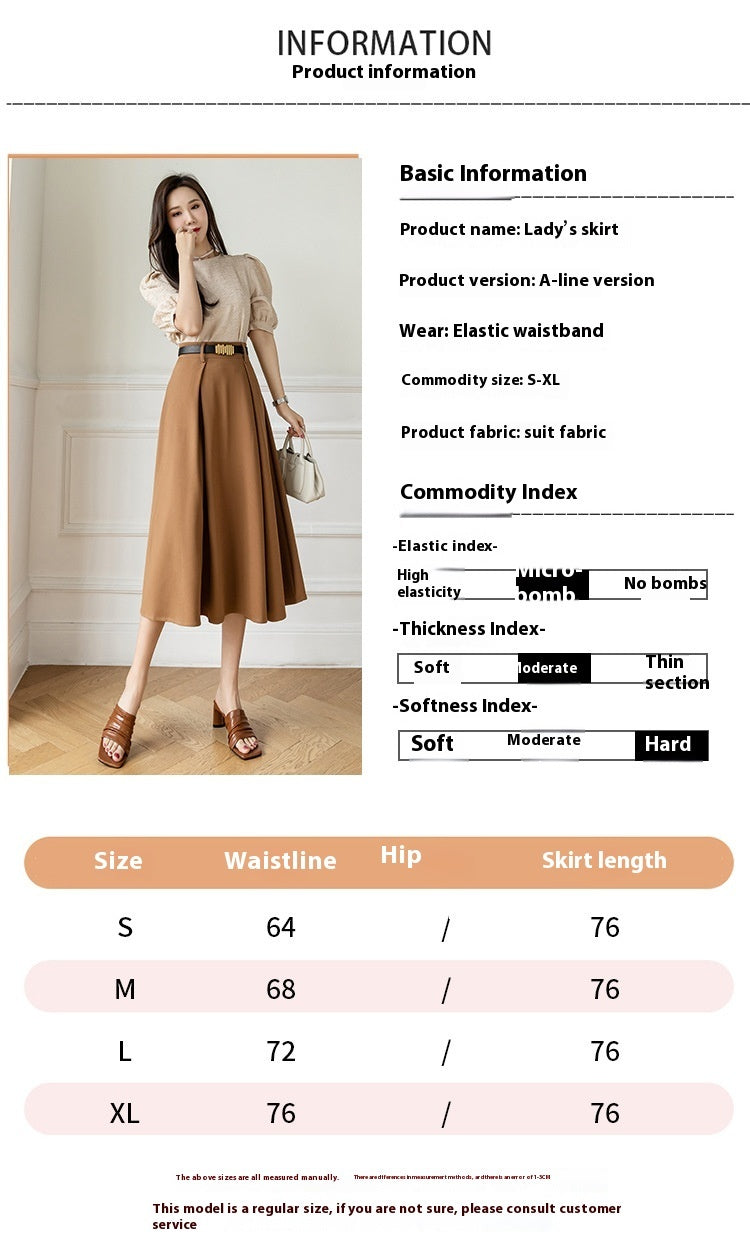 OL Commuter High Waist Mid-length Dress