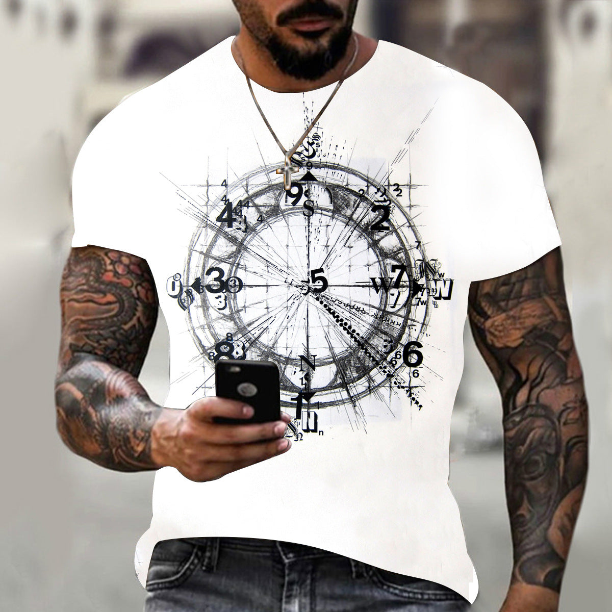 New 3D Printing Boutique Clothing Short Sleeve T-Shirt