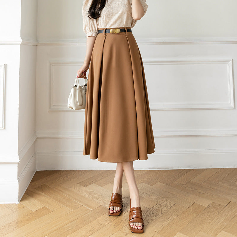 OL Commuter High Waist Mid-length Dress