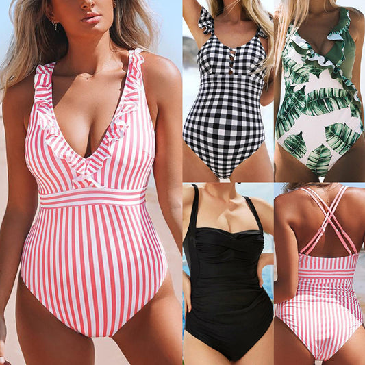 Women's triangle one-piece swimsuit