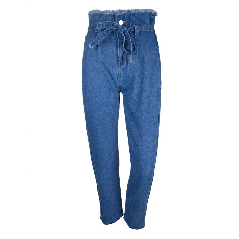 Vintage tassels high waist jeans