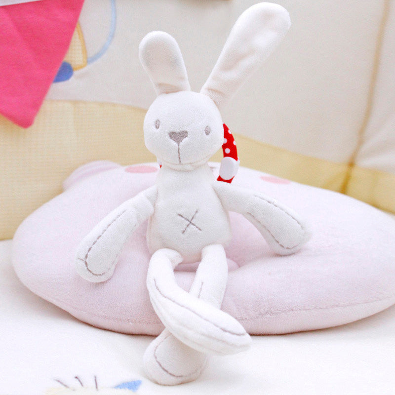 Baby Stroller Toy Bunny Bear Soft Plush Doll Rattle