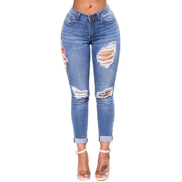 Ripped Jeans Pencil Jeans