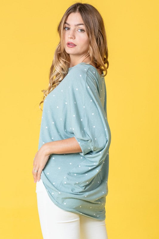 Plus Polka Dot Dolman Tunic