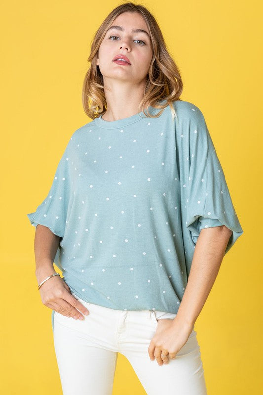 Plus Polka Dot Dolman Tunic