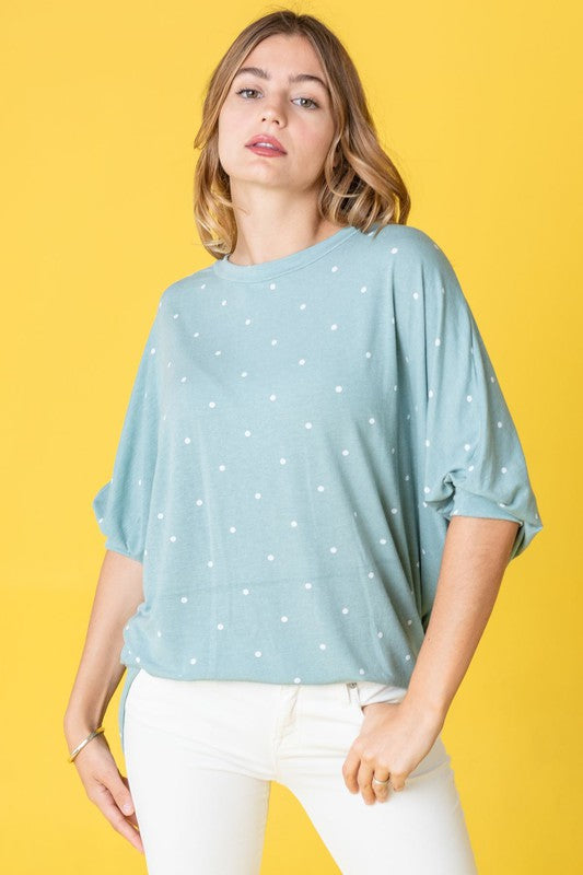 Plus Polka Dot Dolman Tunic