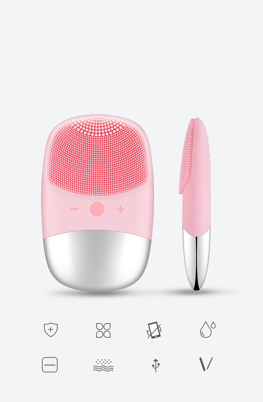 Mini Silicone Electric Face Cleansing Brush Electric Facial Cleanser Sonic Facial Cleansing Brush Skin Massager Skin Care Tools