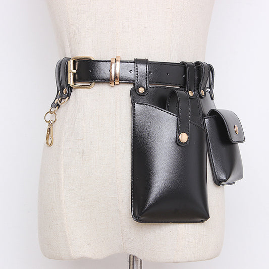 Waist Bag Female Simulation Leather Belt Decorative Skirt Fashion