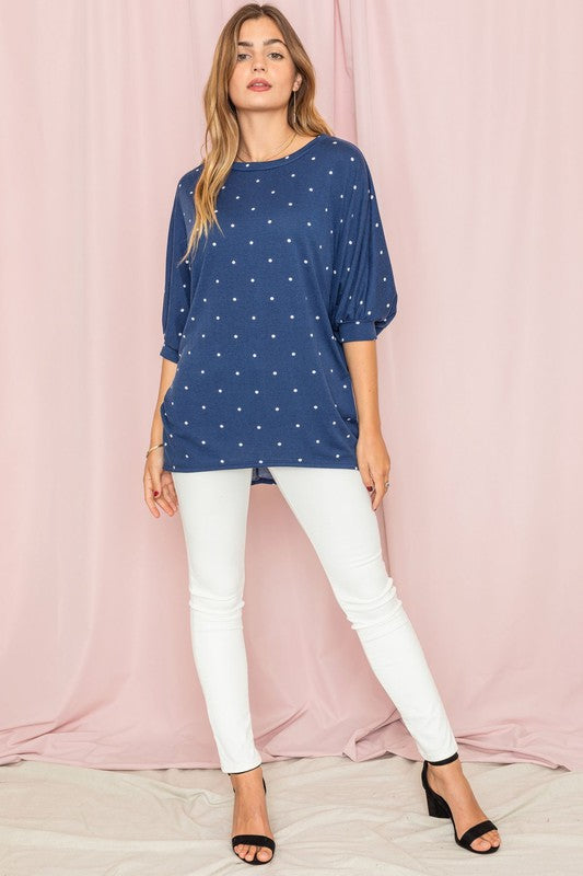 Plus Polka Dot Dolman Tunic