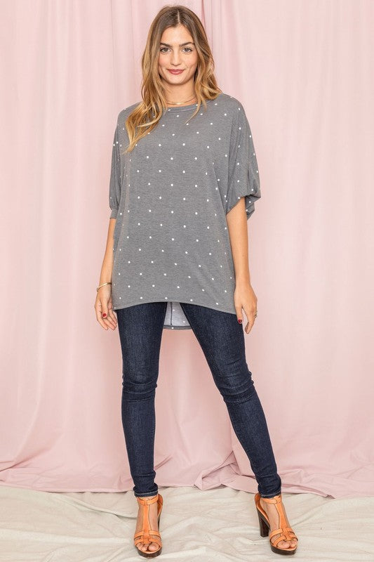 Plus Polka Dot Dolman Tunic