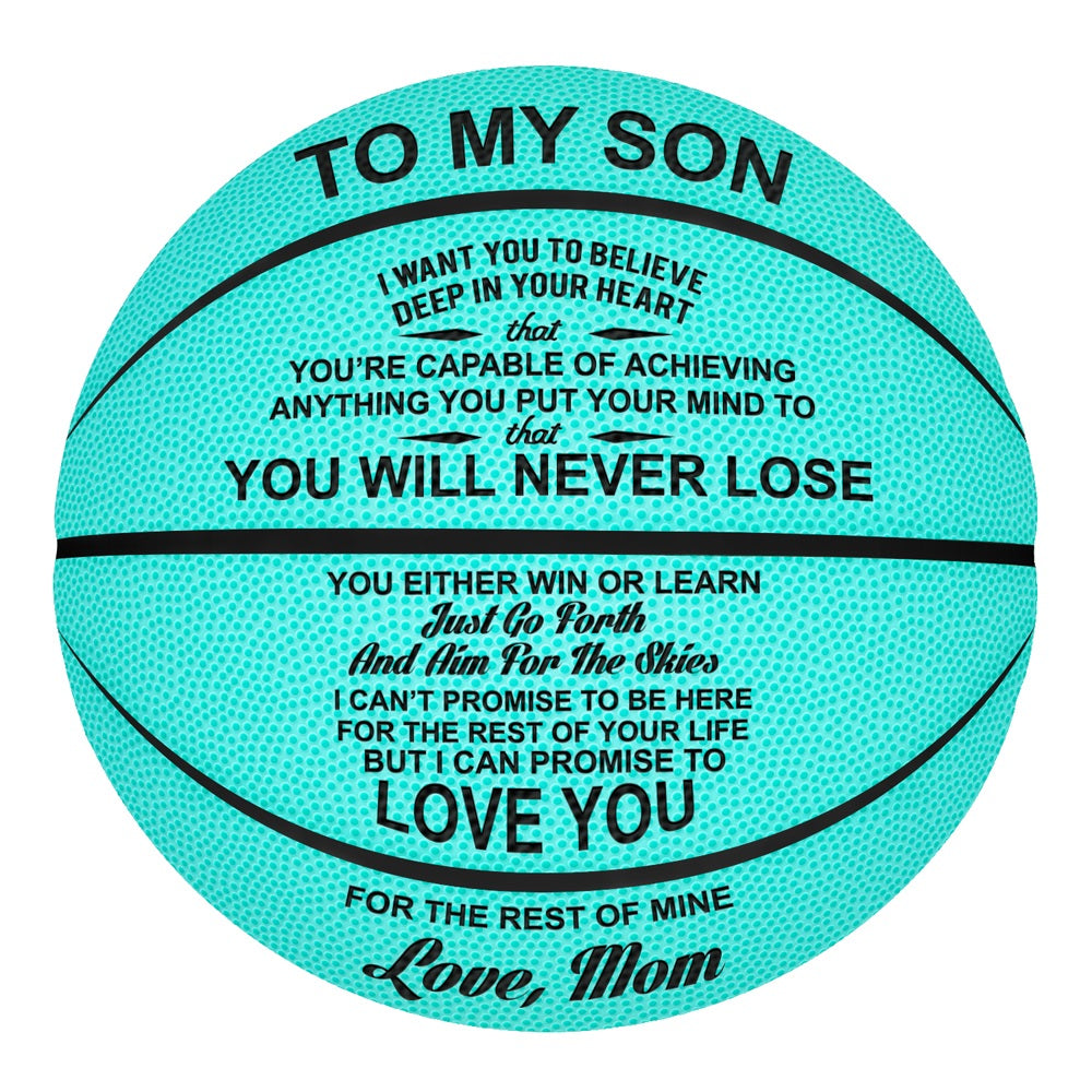 Pu Sweat Absorbing Standard Basketball Lettering Commemorative Basketball