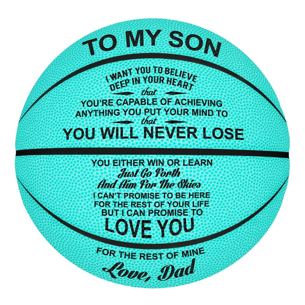 Pu Sweat Absorbing Standard Basketball Lettering Commemorative Basketball