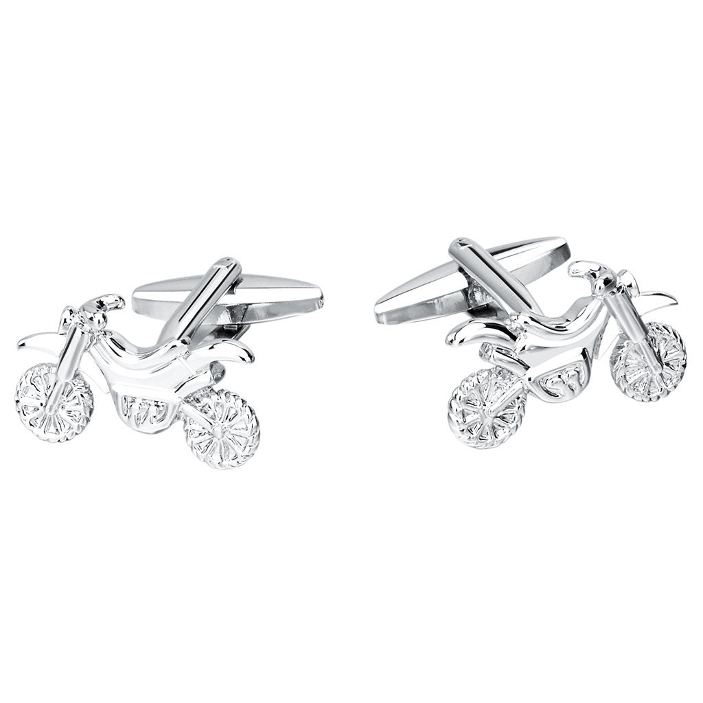 Silver Color Motorcycle Cuff links for Mens Shirt Brand Cuff buttons Wedding Cufflinks High Quality Fashion Men Jewelry