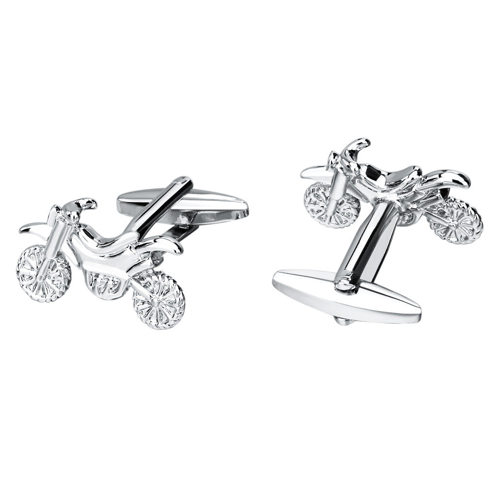 Silver Color Motorcycle Cuff links for Mens Shirt Brand Cuff buttons Wedding Cufflinks High Quality Fashion Men Jewelry