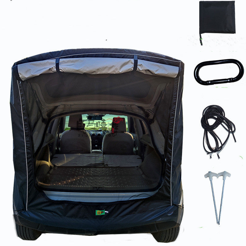 Car Trunk Extension Tent At The Rear Of The Car