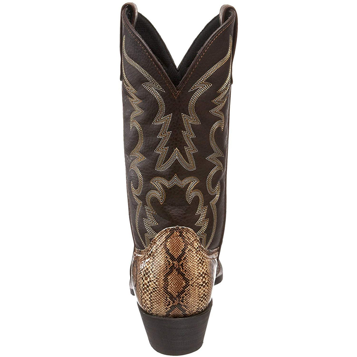 High-Heeled Iron Head Western Cowboy Boots Printed Snake Print