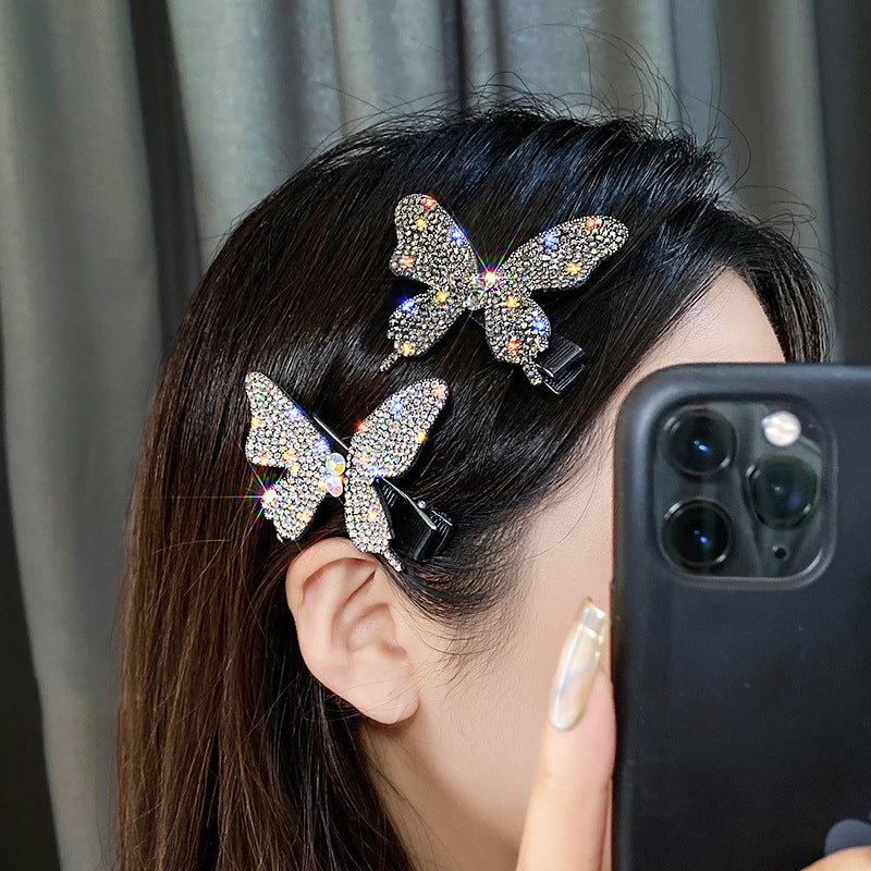 Large Butterfly Flash Diamond Hair Clip