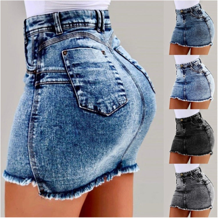 High Waist Sexy Pencil Jeans Skirt