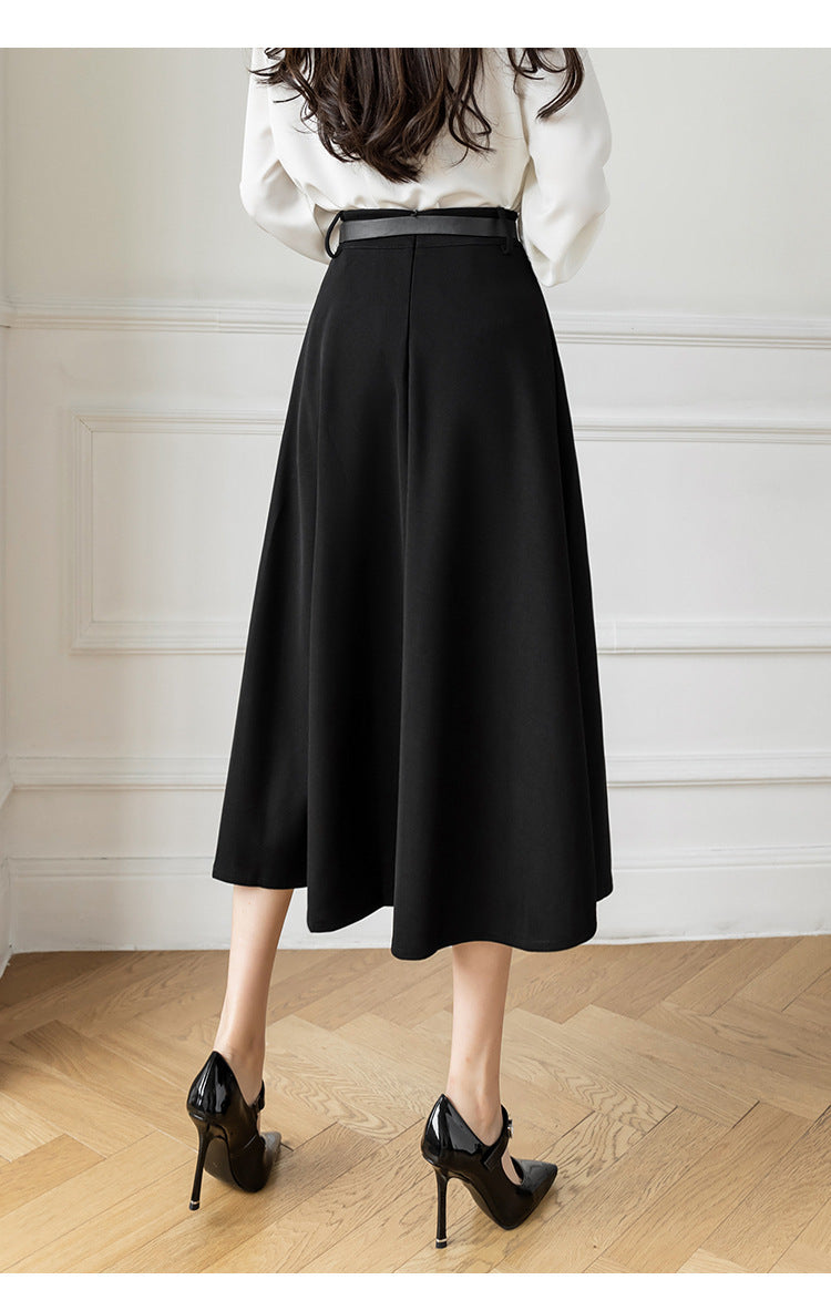 OL Commuter High Waist Mid-length Dress