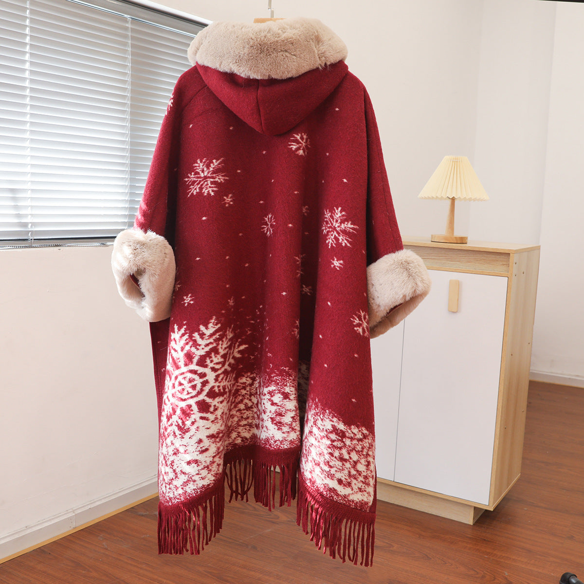 Knitted Shawl Coat Cloak Thickened