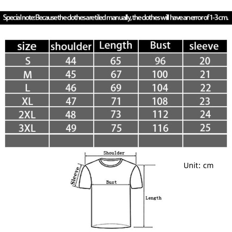 Men's 3D Digital Printing Casual Round Neck Short Sleeves