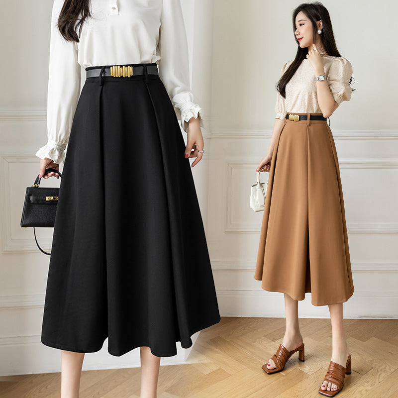 OL Commuter High Waist Mid-length Dress