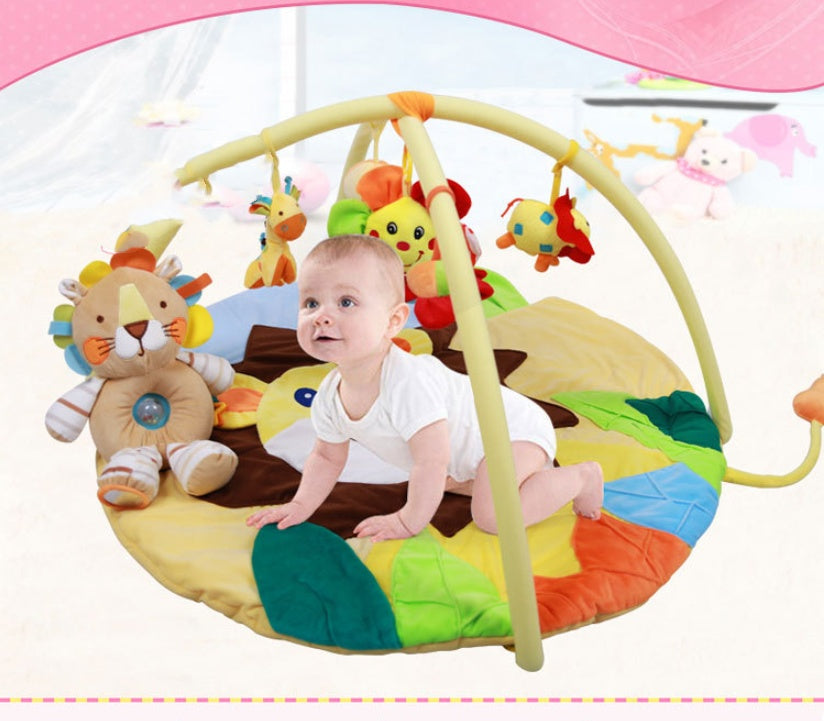 Big Head Lion Music Game Blanket Baby Fitness Holder Crawling Pad Educational Toys