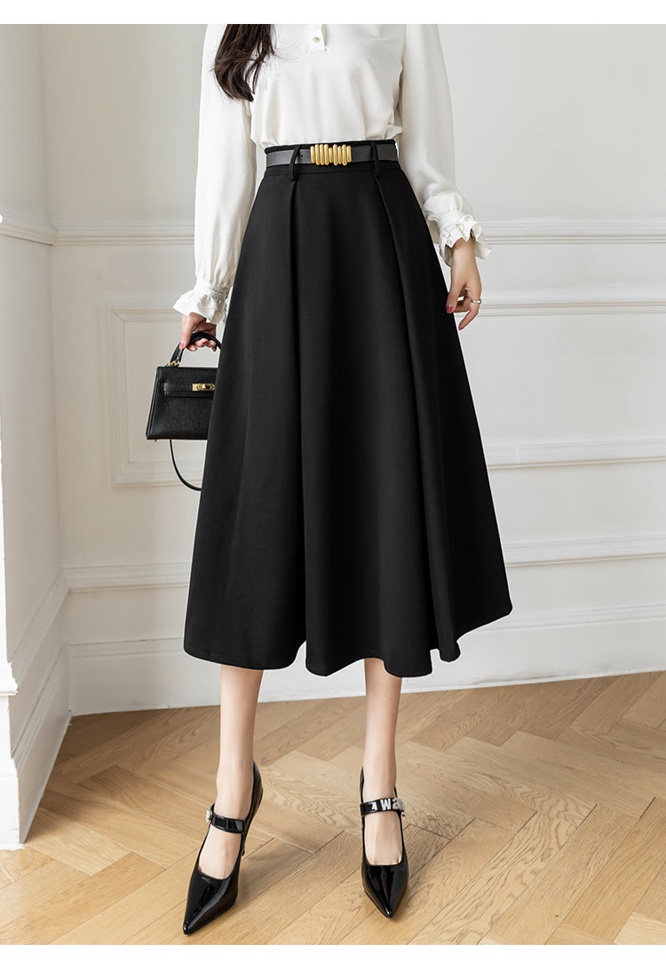 OL Commuter High Waist Mid-length Dress