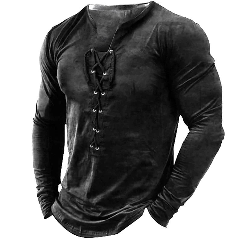 Sports Long Sleeve Men's Clothing Print Top