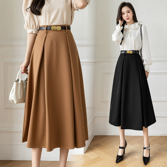 OL Commuter High Waist Mid-length Dress