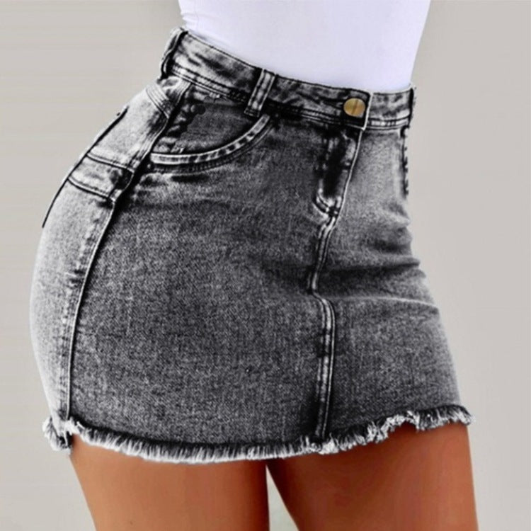 High Waist Sexy Pencil Jeans Skirt