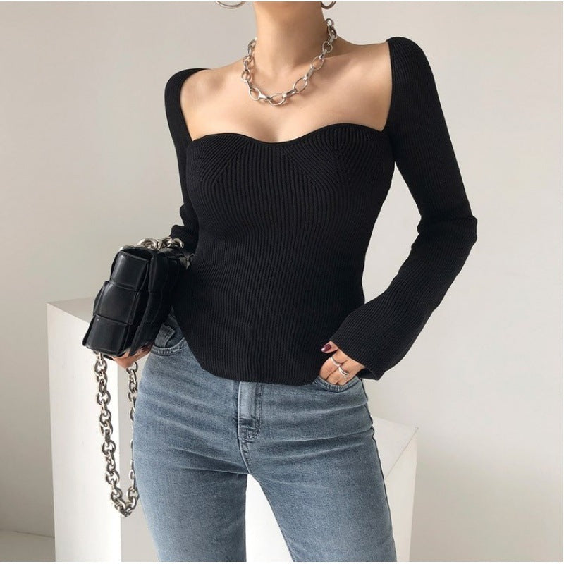 Irregular Design Sweater Thin Sweater