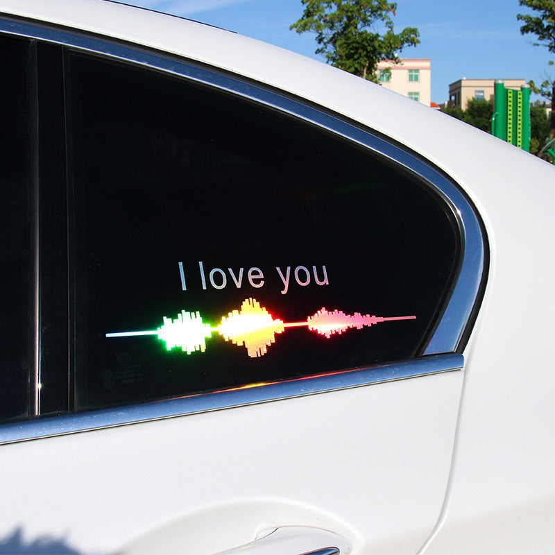 Car Electrocardiogram Creative Sound Wave Chart Car Sticker