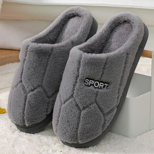 Indoor Couple Thick Bottom And Warm Keeping Confinement Non-slip Plus Velvet Slippers