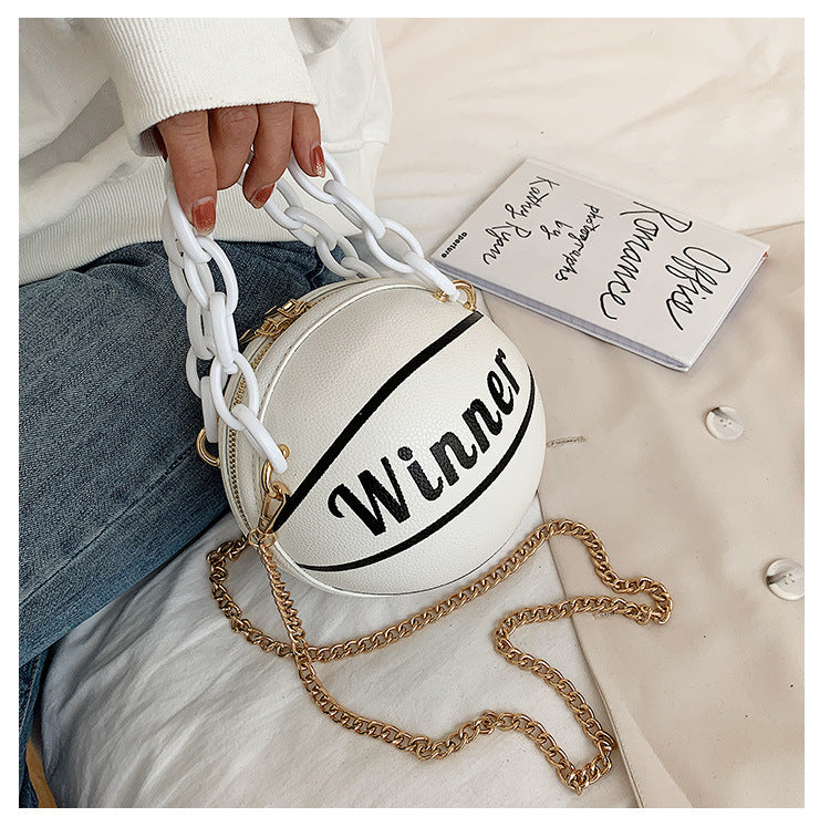 basketball bag personality small round bag