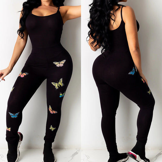 Printed Yoga Butt Lift Jumpsuit