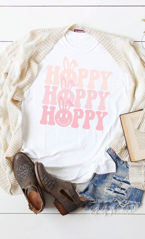 Happy Easter Smiley PLUS SIZE Graphic Tee