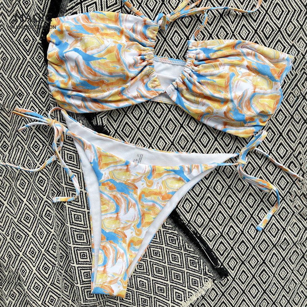 Plus Size Big Cups Swimwear Bikini Set