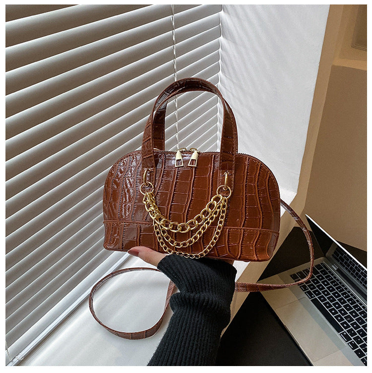 Stone Pattern Chain Personality Shoulder Bag