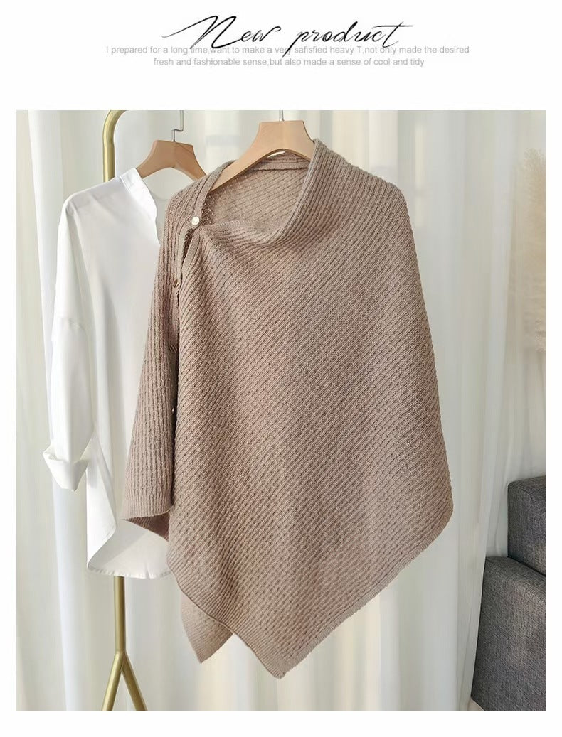 High-end Knitted Cape And Shawl Spring Autumn Outerwear High-end Blouse