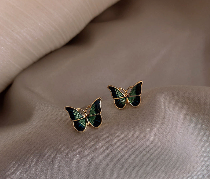 Green Butterfly Earrings