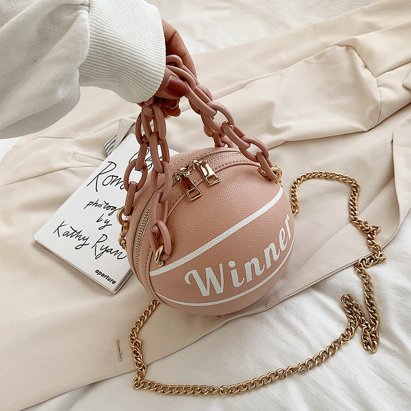 basketball bag personality small round bag