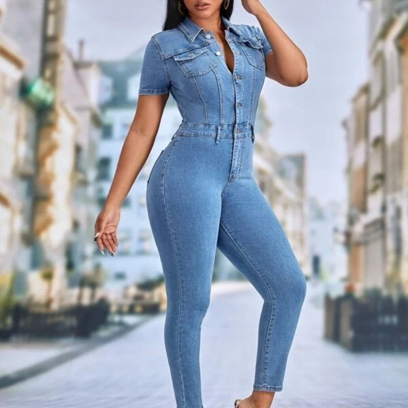 Skinny Denim Jumpsuit Women's Jeans