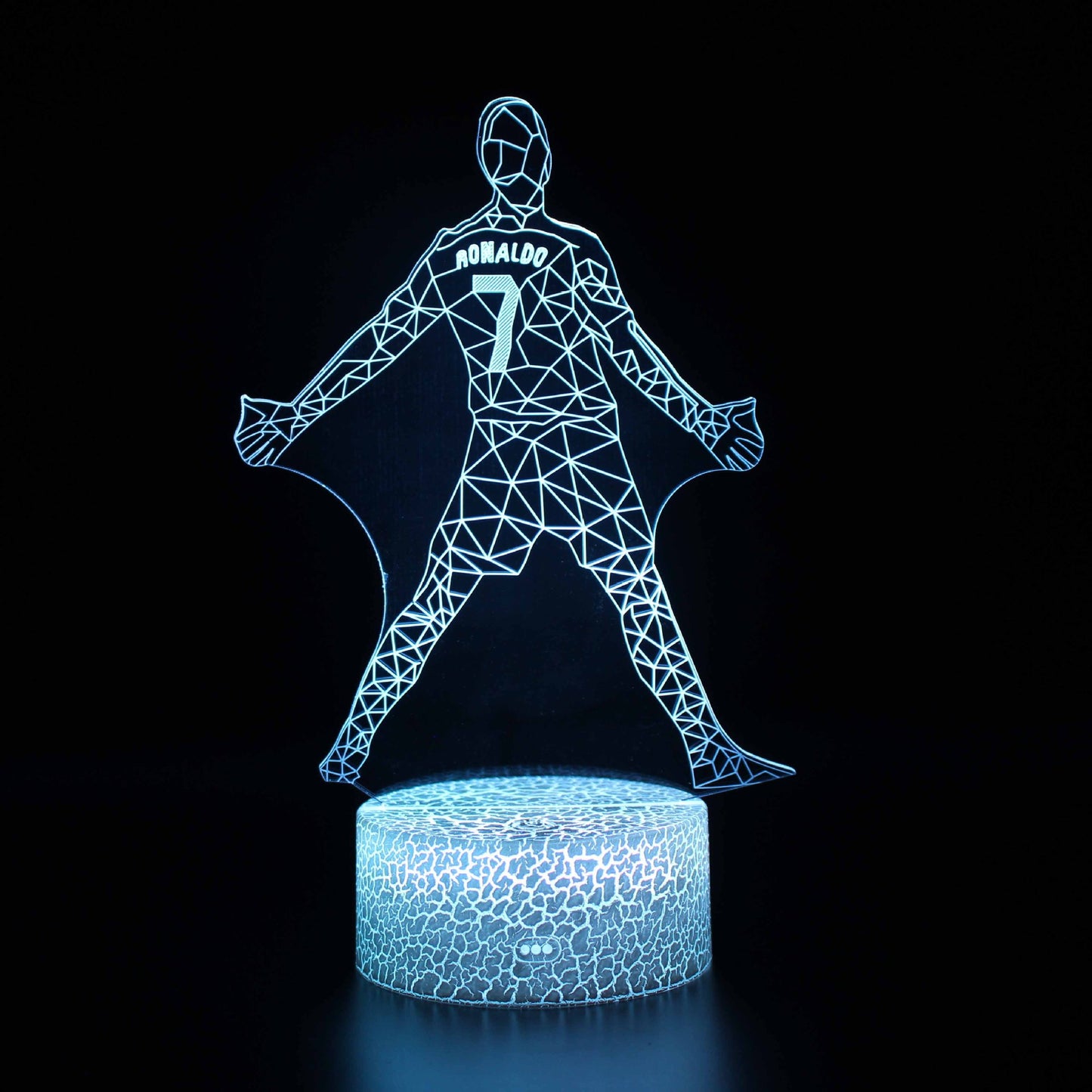 Led Small Night Lamp Football Player Colorful Touch Ambience Light