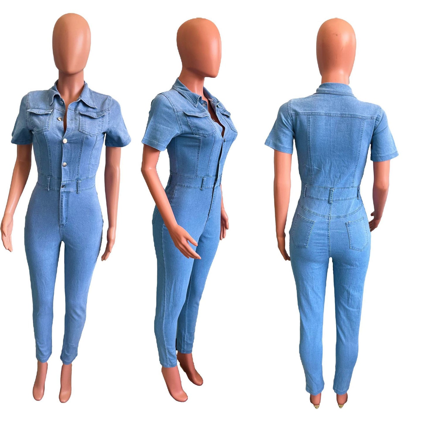 Skinny Denim Jumpsuit Women's Jeans