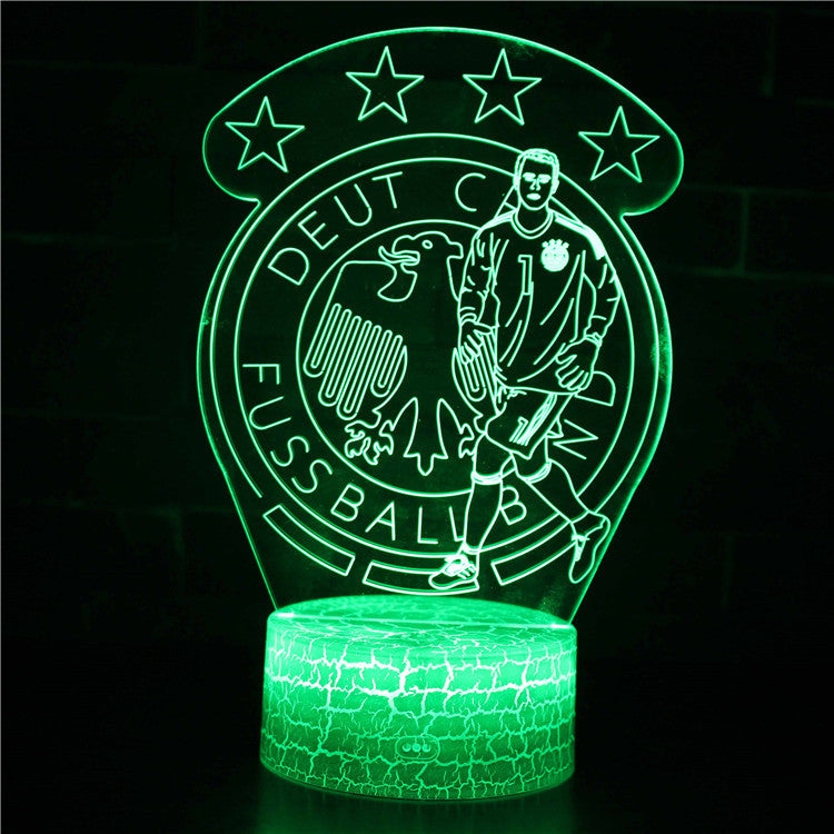 Led Small Night Lamp Football Player Colorful Touch Ambience Light