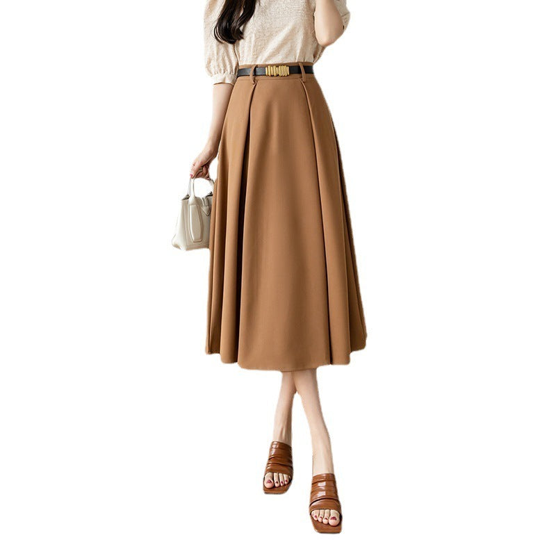 OL Commuter High Waist Mid-length Dress