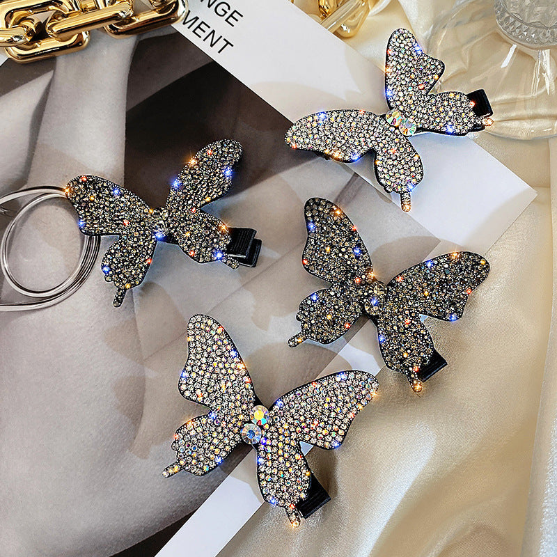 Large Butterfly Flash Diamond Hair Clip