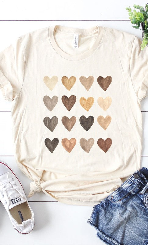 Neutral Heart Grid Graphic Tee PLUS